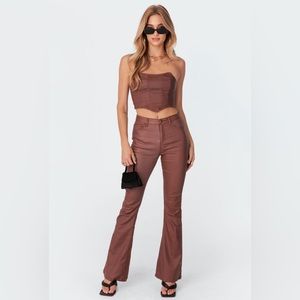 Edkited leather pants